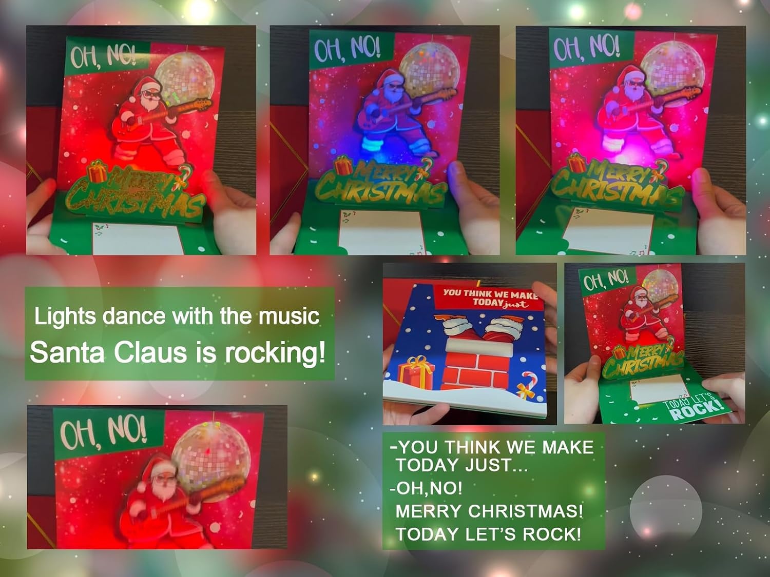 Ribbli Musical Pop Up 3D Merry Christmas Card with Envelope