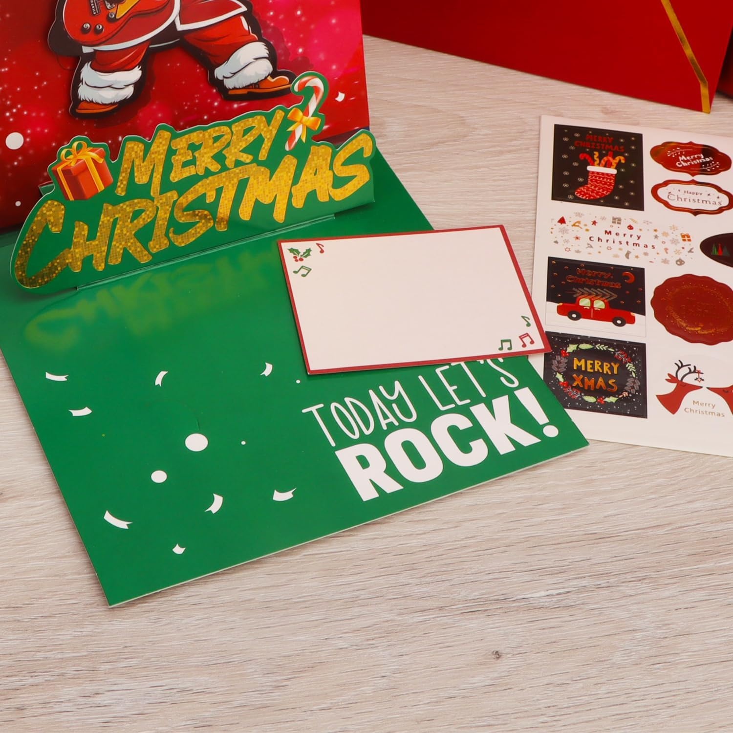 Ribbli Musical Pop Up 3D Merry Christmas Card with Envelope
