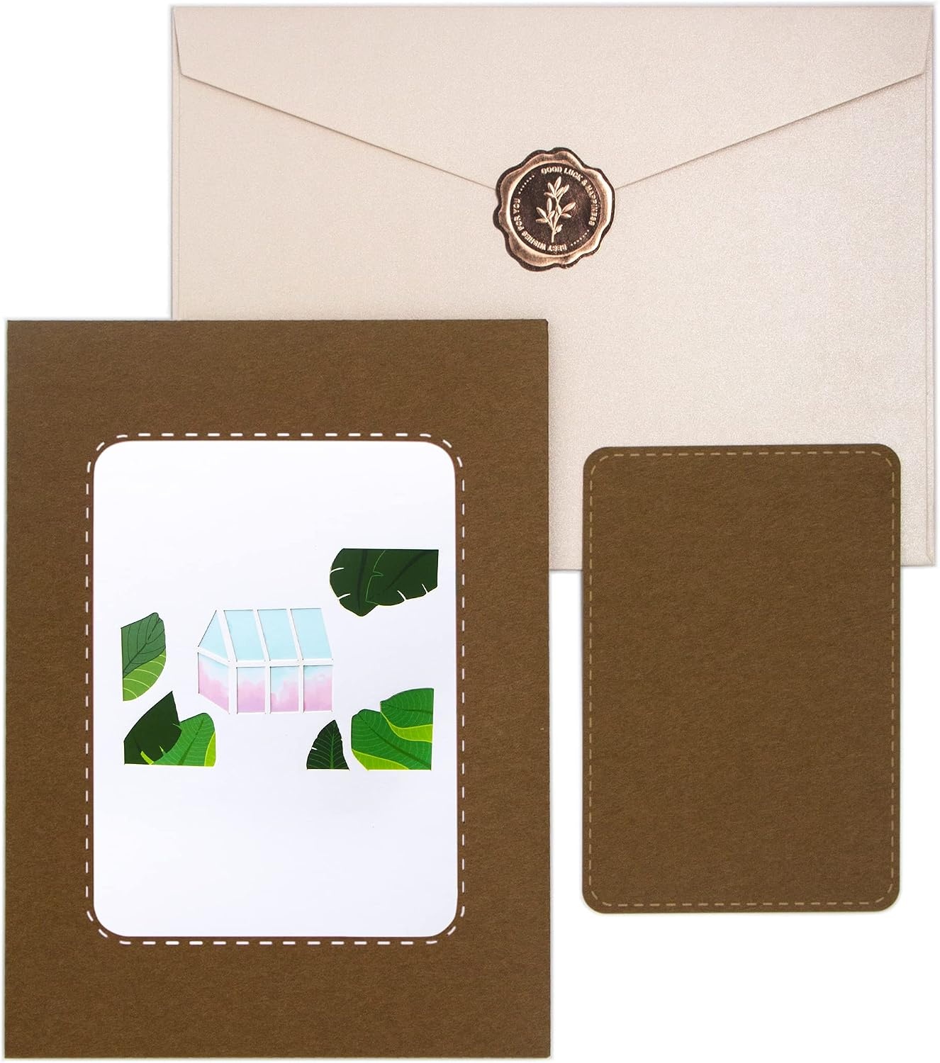 Ribbli Greenhouse Pop Up Card, Pop Up Birthday Card, Anniversary Card, Valentines Day Cards, Mothers Day Card, for Women Mom Wife Daughter Grandma Girlfriend Niece Girl, with Envelope