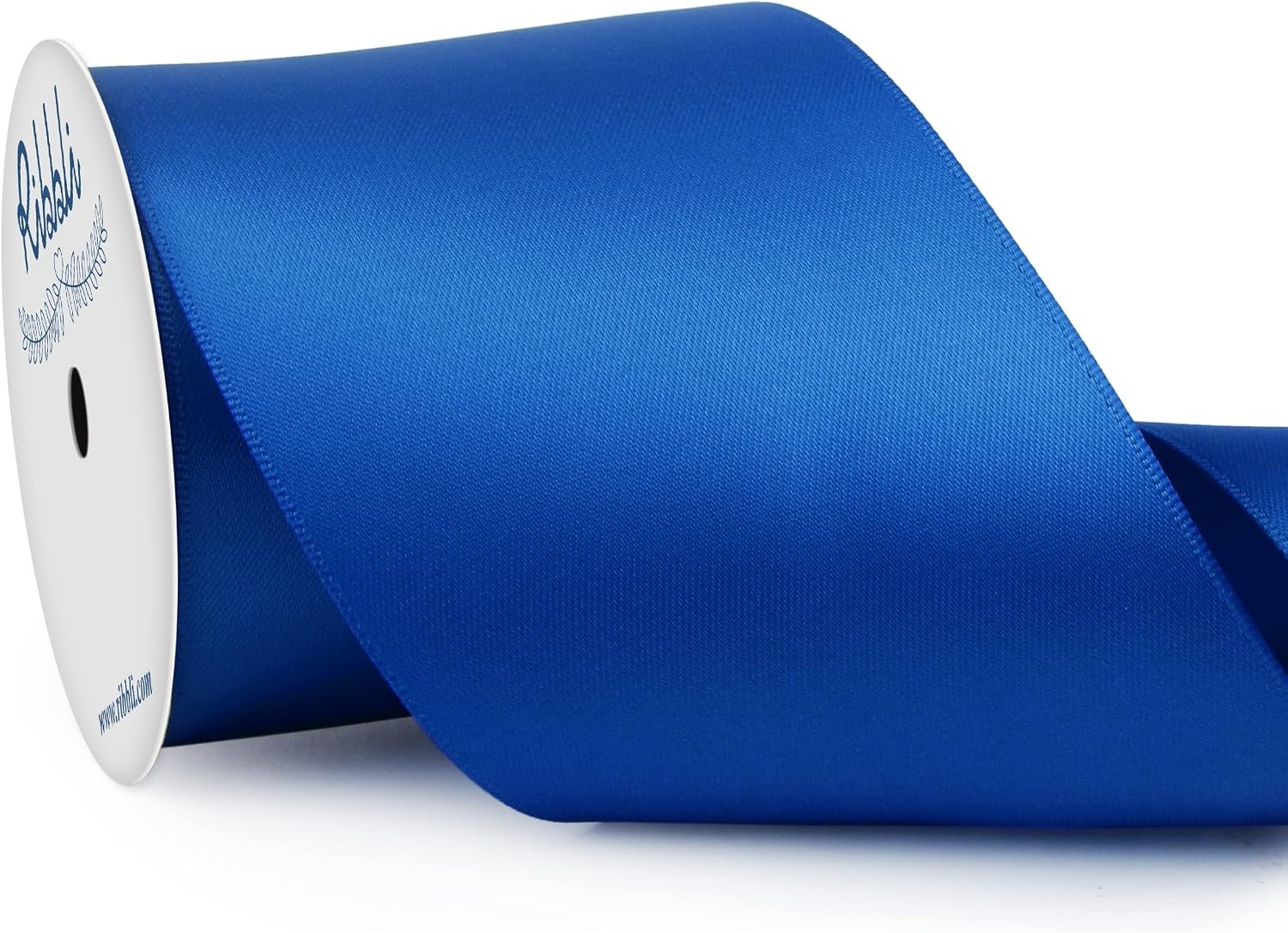 Ribbli Purple Satin Ribbon 2 Inch x Continuous 10 Yards, Double Faced Satin Ribbon Use for Bows Bouquet,Gift Wrapping,Floral Arrangement,Wedding Decoration(Blue Royal)