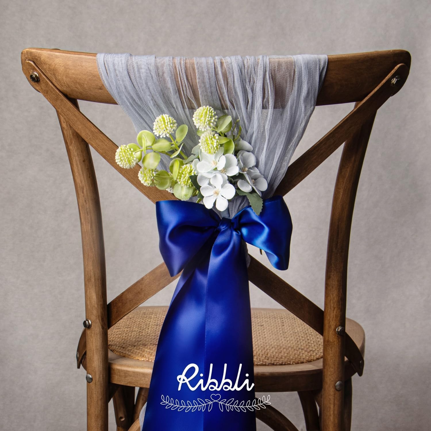 Ribbli Purple Satin Ribbon 2 Inch x Continuous 10 Yards, Double Faced Satin Ribbon Use for Bows Bouquet,Gift Wrapping,Floral Arrangement,Wedding Decoration(Blue Cobalt)