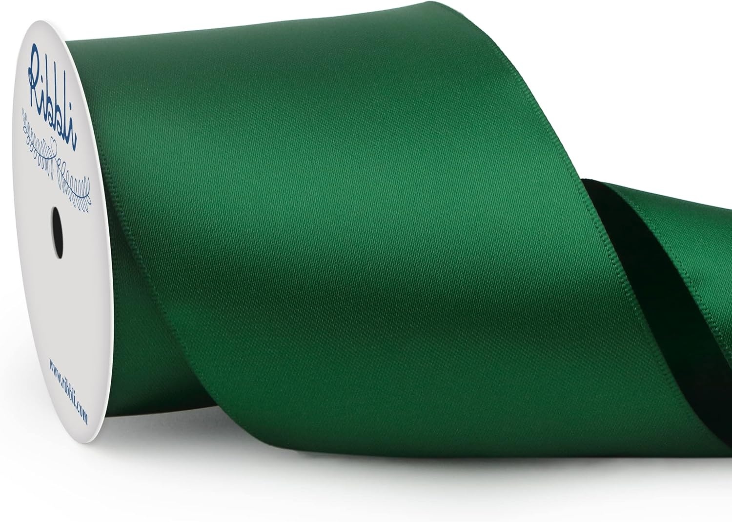 Ribbli Purple Satin Ribbon 2 Inch x Continuous 10 Yards, Double Faced Satin Ribbon Use for Bows Bouquet,Gift Wrapping,Floral Arrangement,Wedding Decoration(Green Forest)