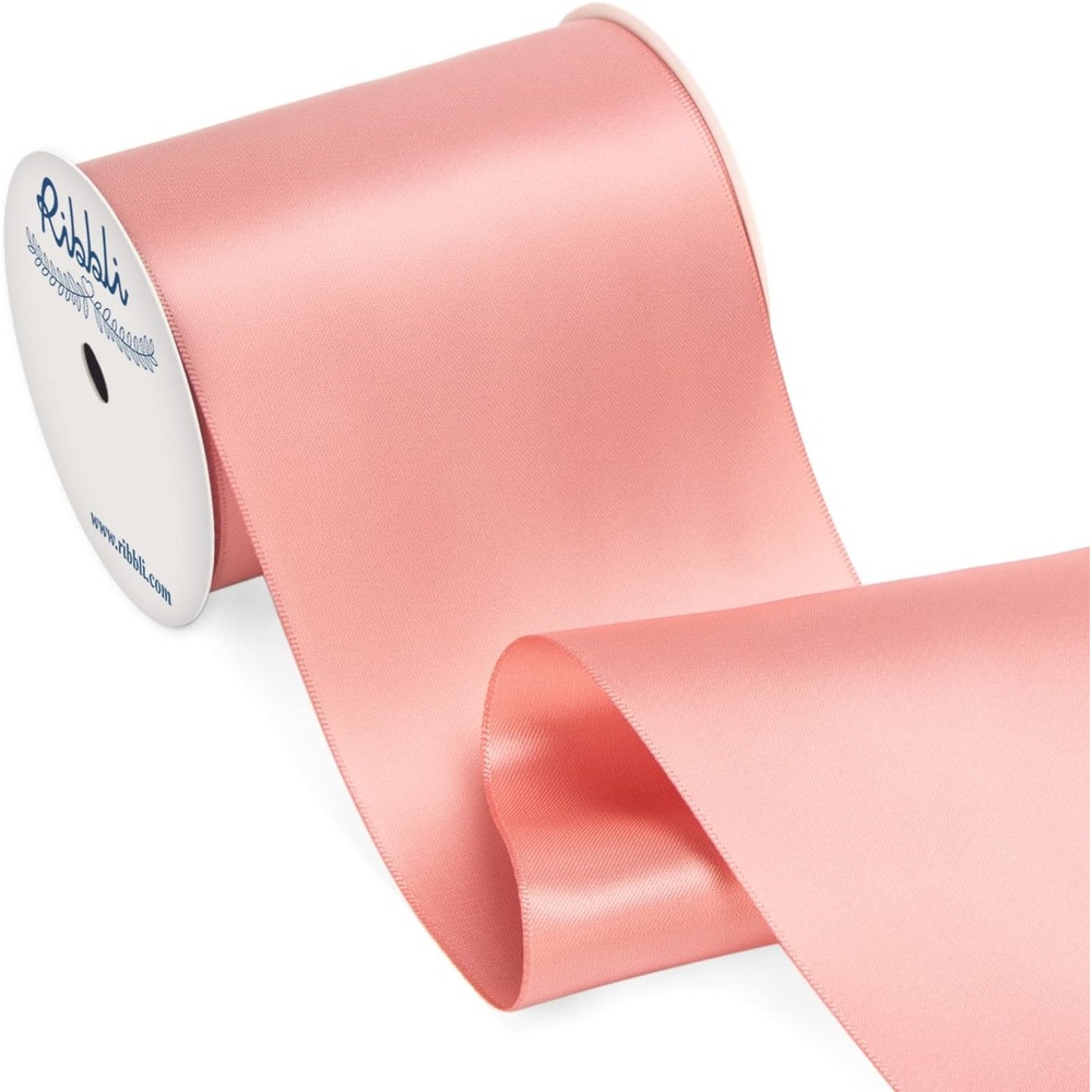 Ribbli Purple Satin Ribbon 2 Inch x Continuous 10 Yards, Double Faced Satin Ribbon Use for Bows Bouquet,Gift Wrapping,Floral Arrangement,Wedding Decoration(Rose Gold)