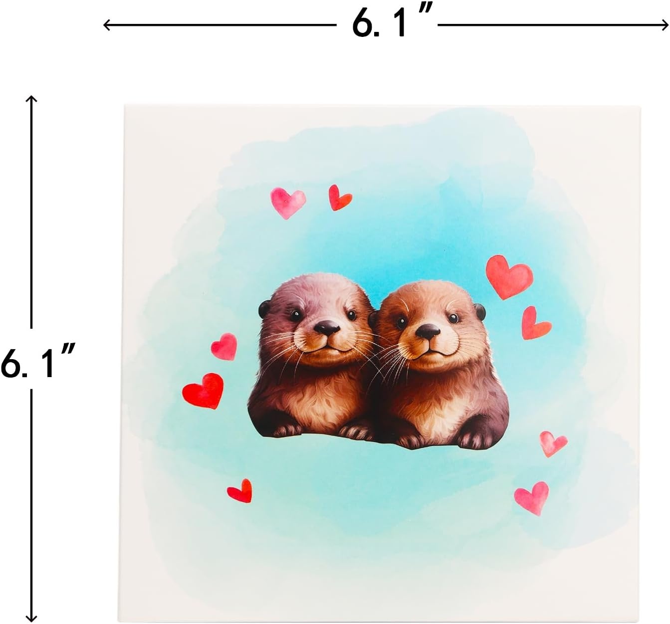 Ribbli Anniversary Card, Funny Otter Couple Dance with Light and Music, Pop Up Musical Birthday Cards for Husband Wife, Romantic Gift for Valentines Day, 6.1 x 6.1 Inches with Envelope