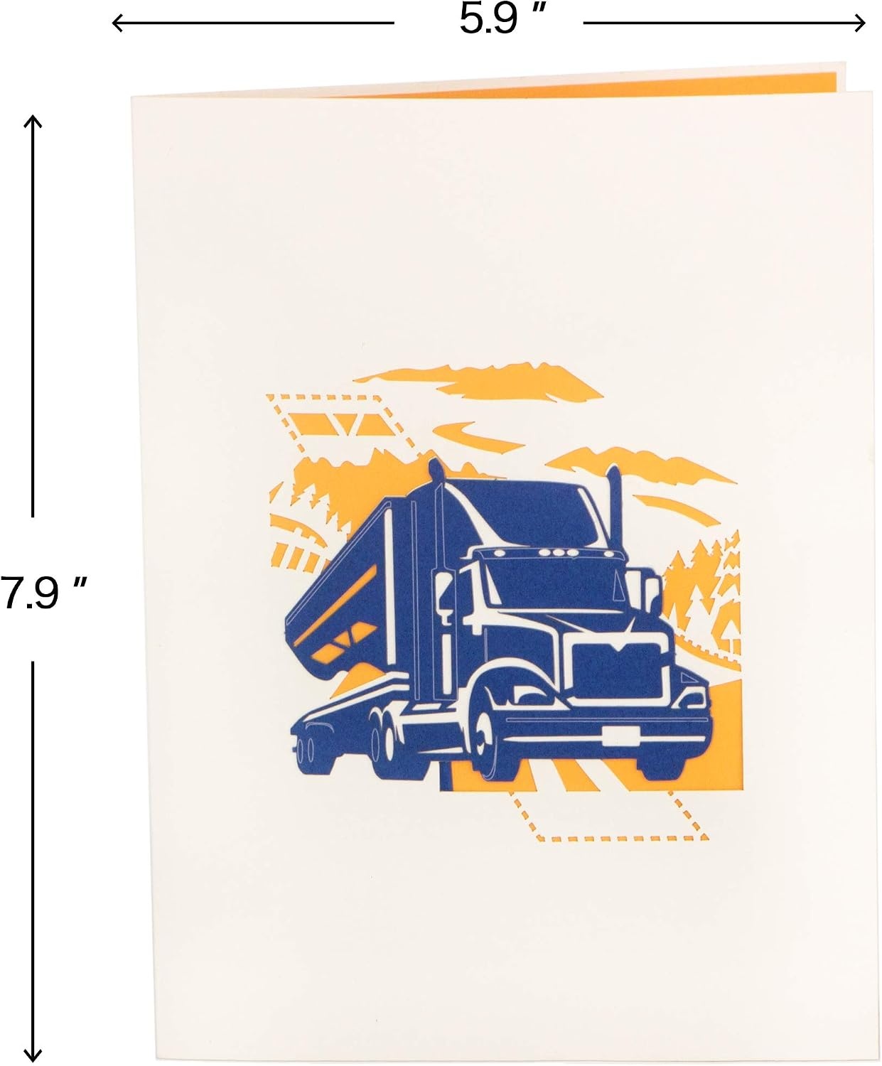 Ribbli Birthday Cards, Happy Birthday Truck Pop Up Car Card for Him Her Men Women Dad Husband Son Daughter Kid, with Envelope