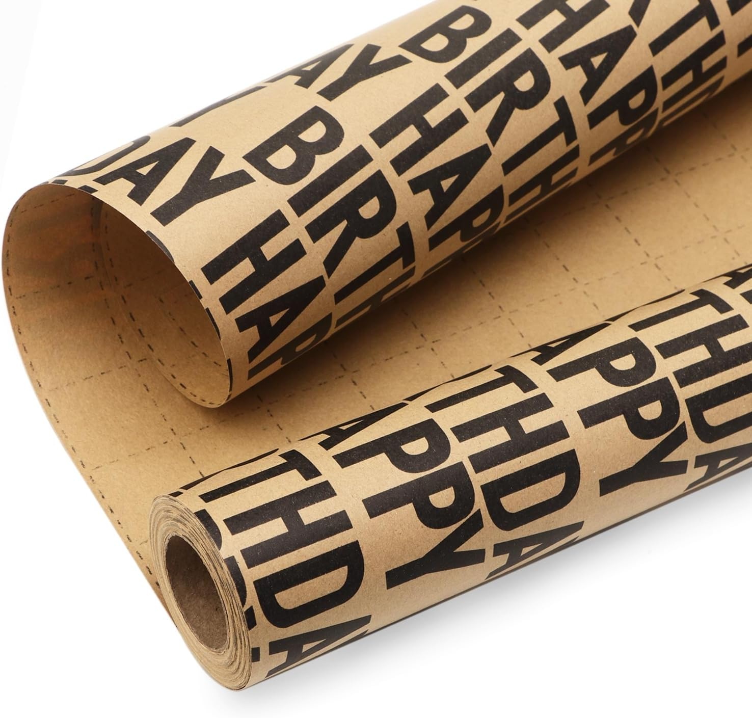 Ribbli Birthday Wrapping Paper Animal and Balloon Vintage Style Kraft Mini Roll Paper Perfect for Baby Shower Boys Girls Kids Birthday – 17Inch x 394Inch(33Feet)(Black)